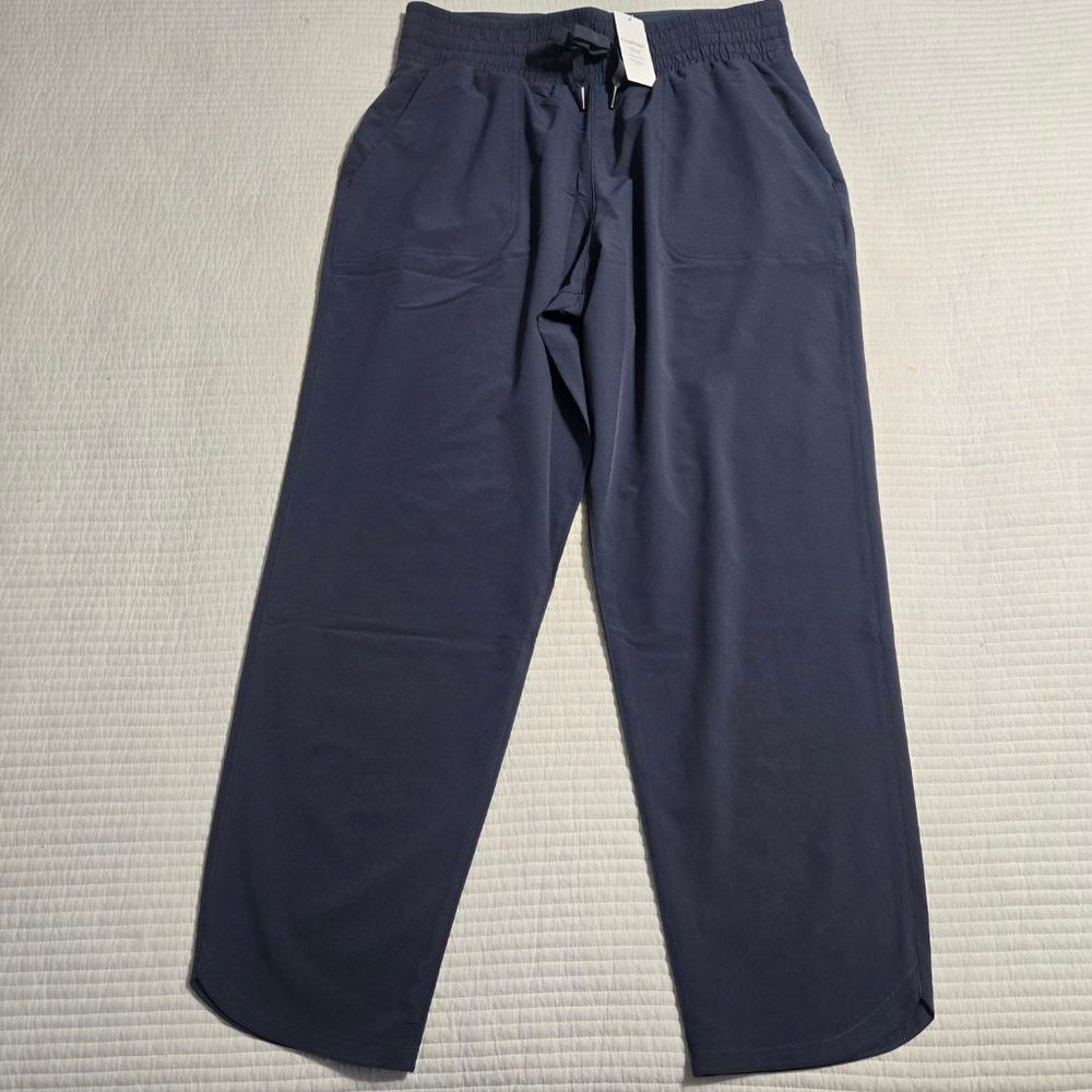 Women's SPANX Dark Storm Blue Casual Fridays Sweat Wicking Joggers L - Picture 2 of 12